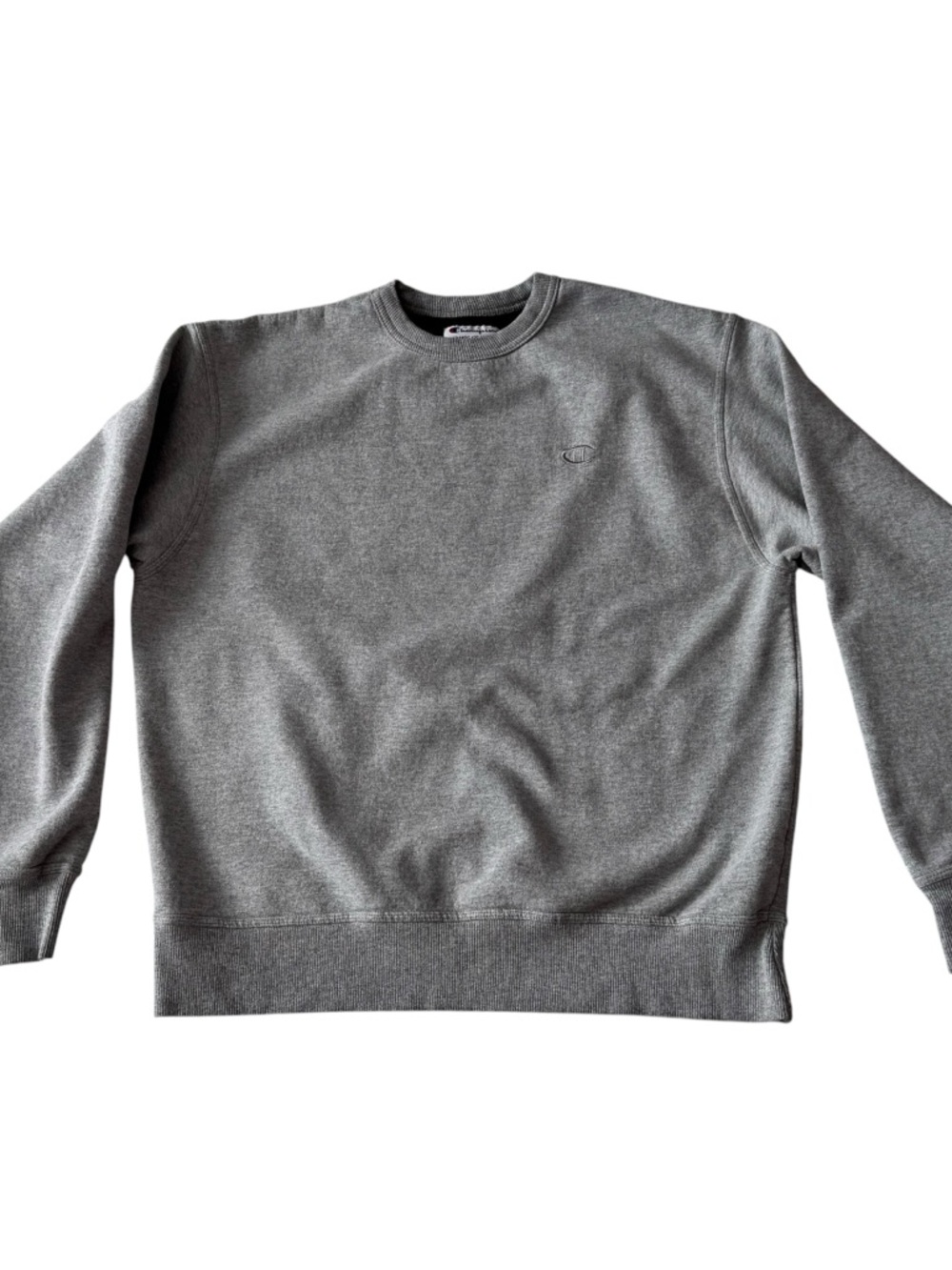 Men’s Gray Champion Fleece Crew Neck Sweatshirt